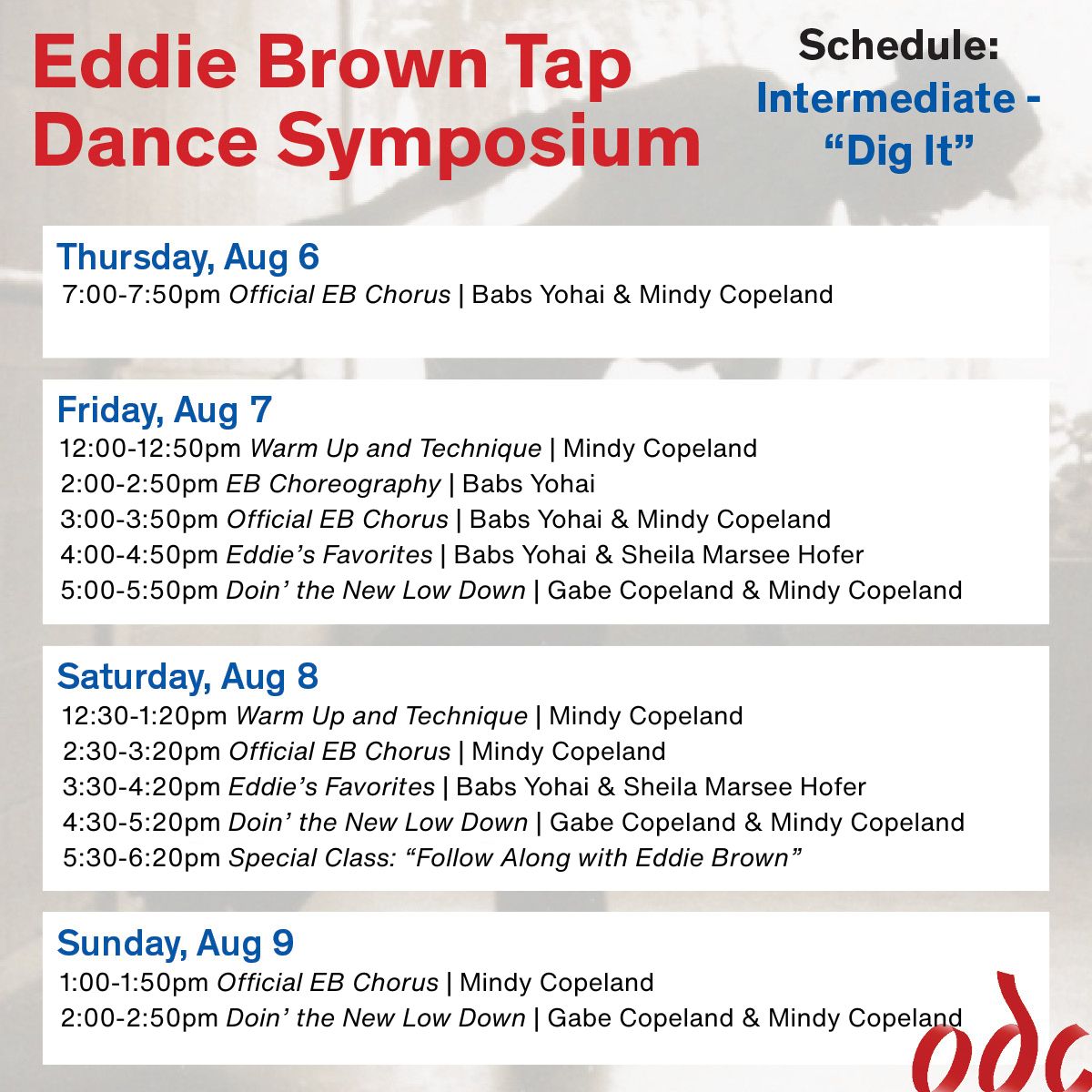Eddit Brown Dig It Schedule